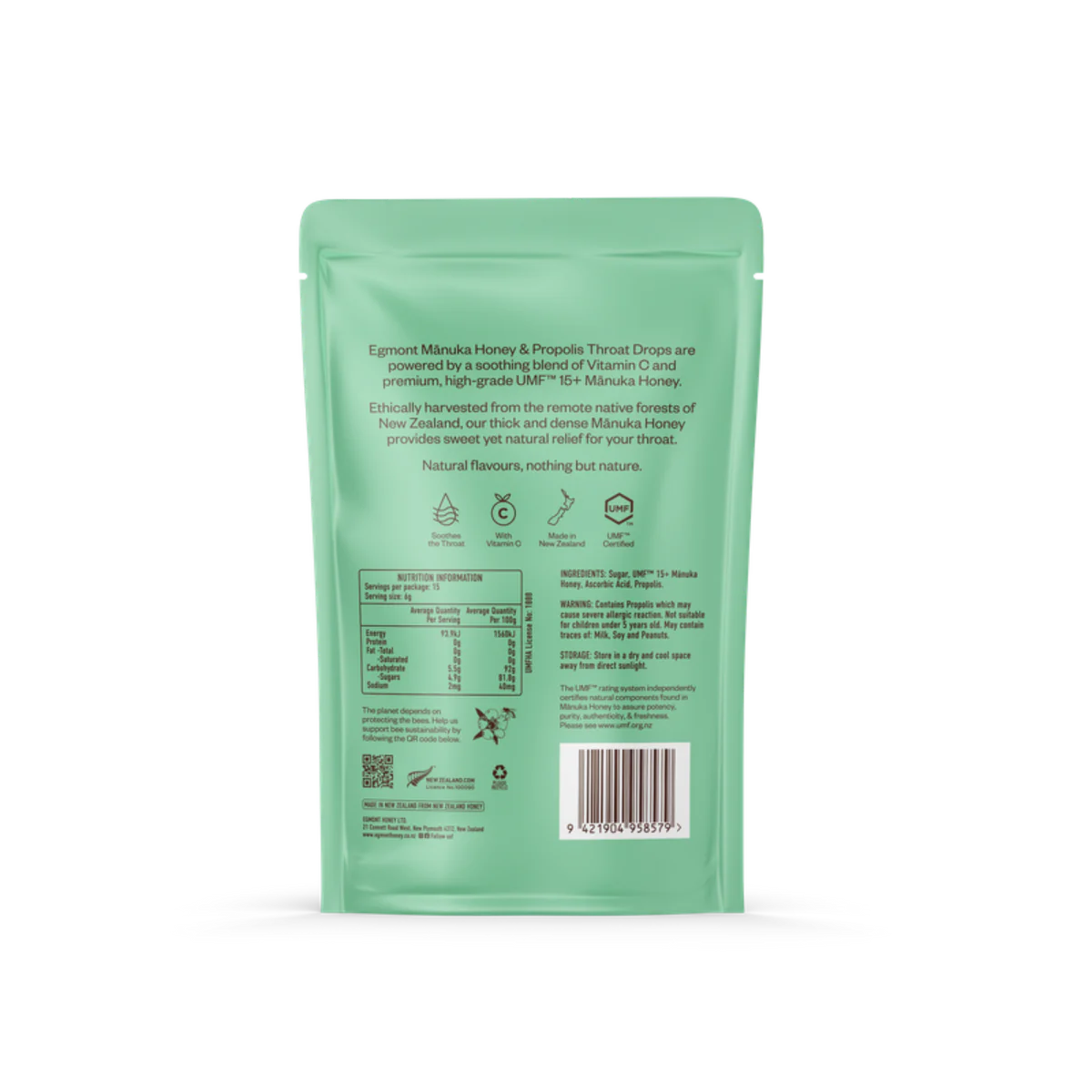 Miel de Manuka et Propolis Pastilles pour la gorge - Paquet de 15
