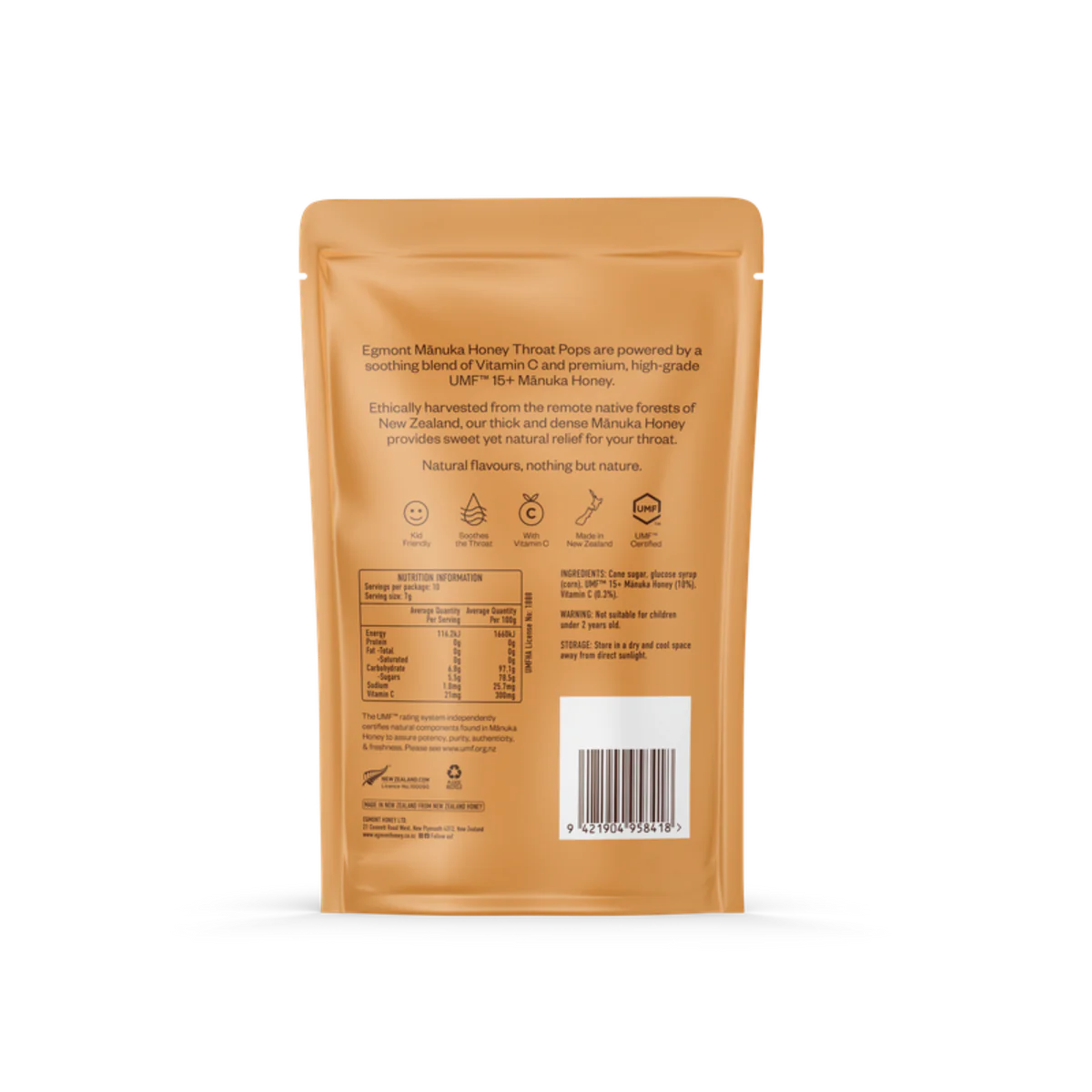 Pastilles pour la gorge au miel de Manuka - Sachet de 10