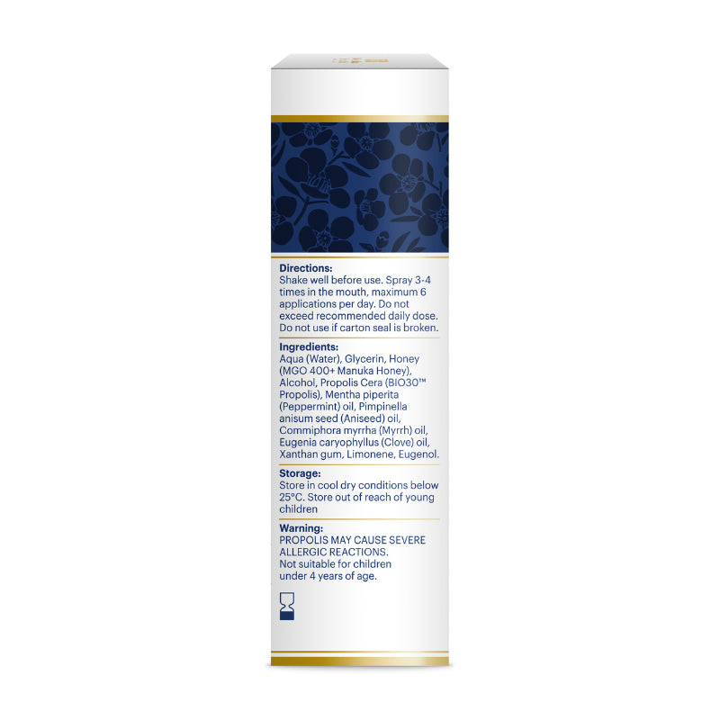 Spray pour la gorge au Miel de Manuka et à la Propolis
